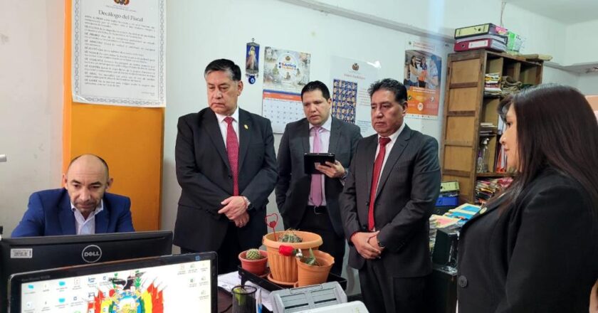 Fiscalía General inspecciona el desempeño de los Fiscales de Materia del Departamento de La Paz