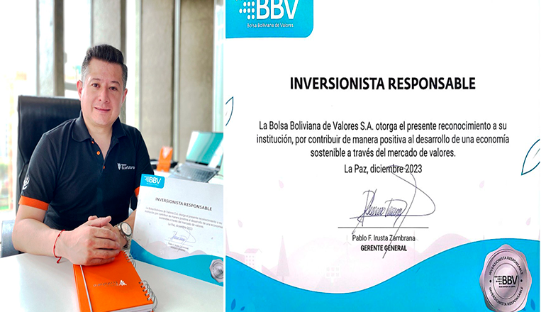 Comprometidos con la Sostenibilidad Ambiental, Banco Ecofuturo es reconocido por la Bolsa Boliviana de Valores como “Inversionista Responsable”