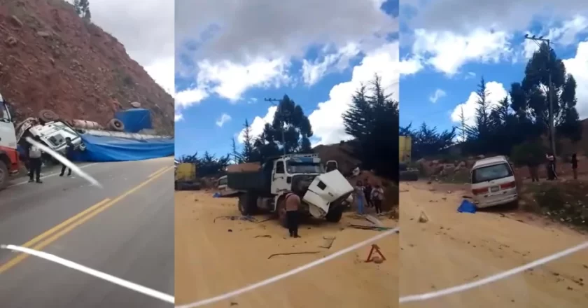 Múltiple accidente en carretera Cochabamba, Oruro y La Paz: Camión con carga vuelca en sector de Pongo