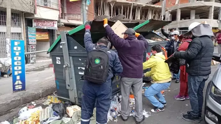 La Paz activa plan de contingencia para la recolección de basura