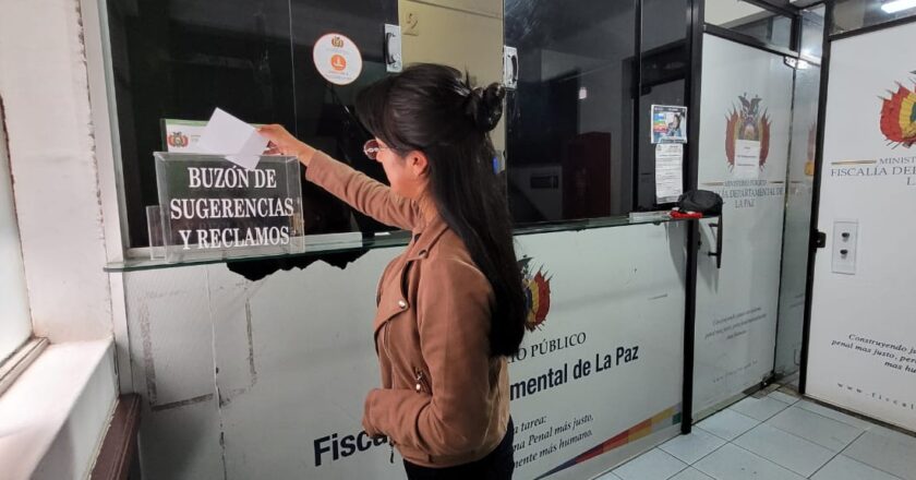 Fiscalía de La Paz implementa buzón de reclamos y sugerencias para optimizar los Servicios Fiscales